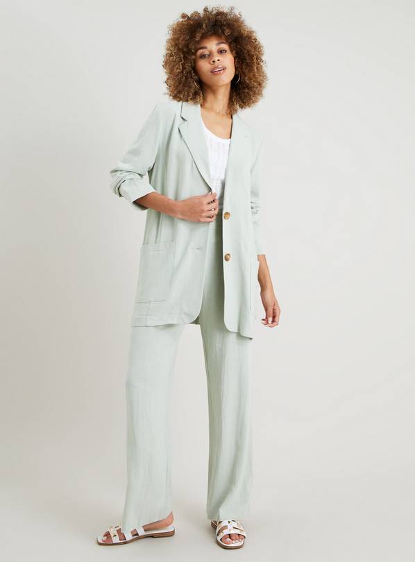 Pale hot sale green blazer